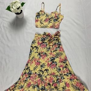 2 Piece Floral Print Set